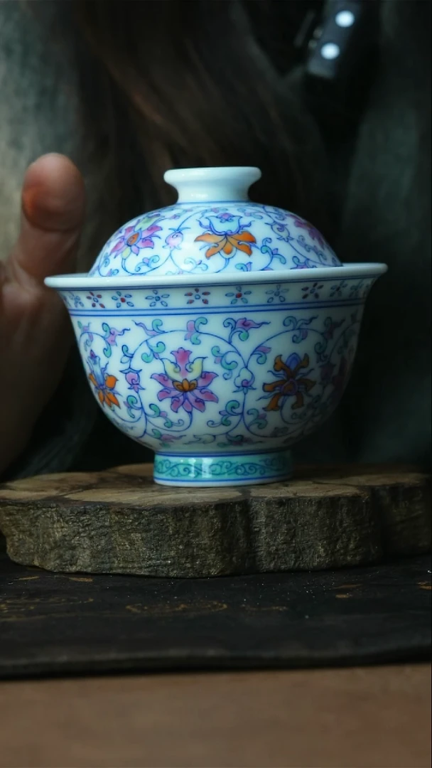 【闪购商品】杯景德镇陶瓷斗彩善听