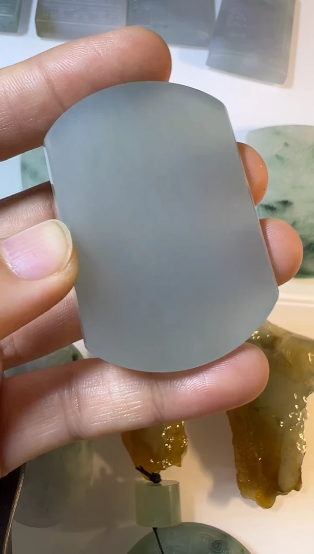 未镶嵌定制翡翠无事牌