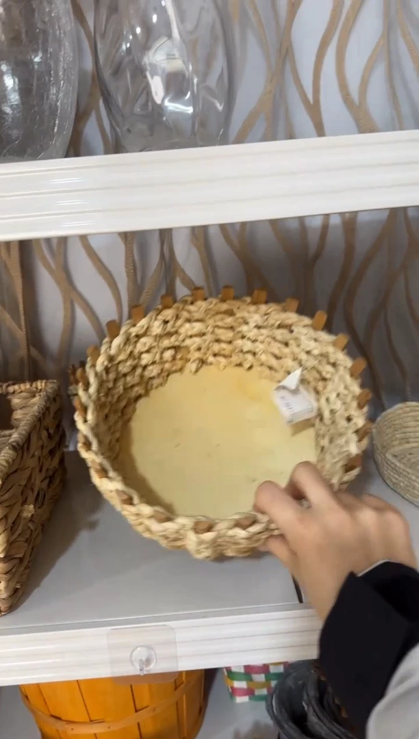 孤品 木质草编中号圆形