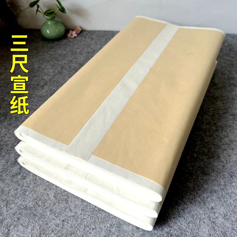 三尺创作宣纸书法专用纸生宣国画宣纸半生半熟毛笔字练习纸