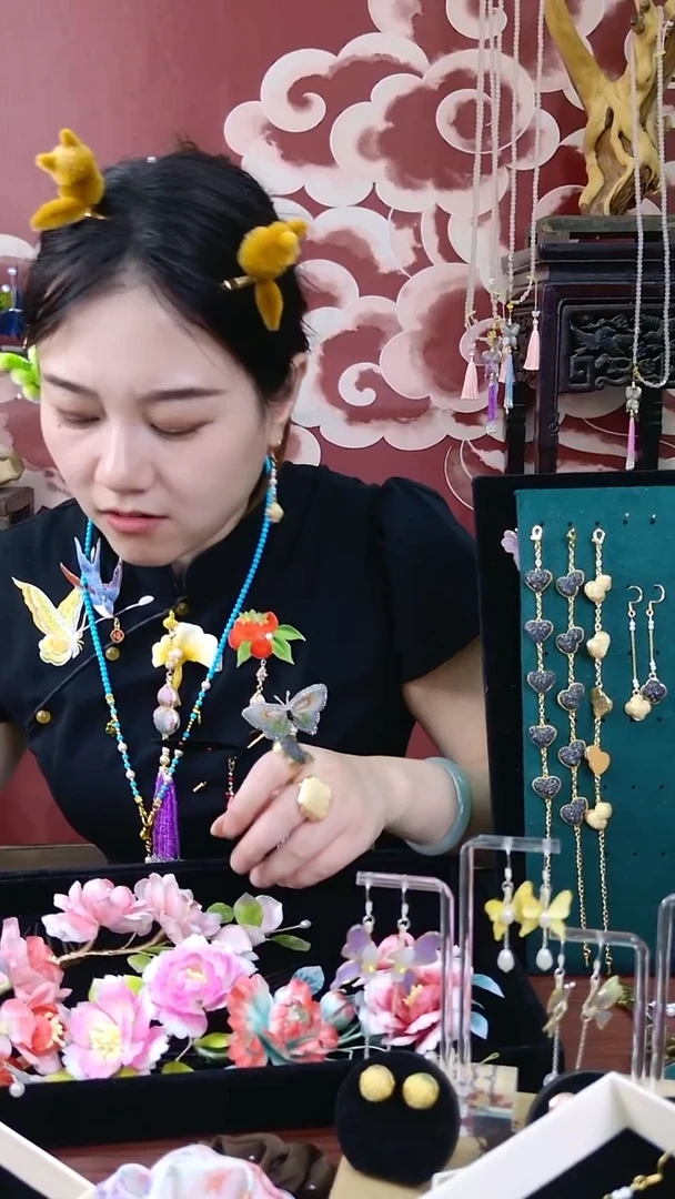刺绣非遗绒花002