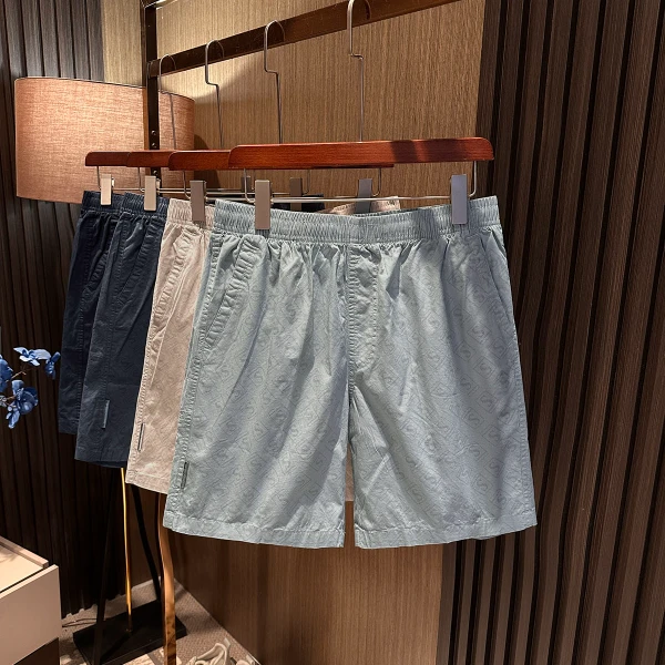 【清爽一夏 纯棉舒适】夏季男士简约百搭松紧腰透气沙滩裤中裤短裤