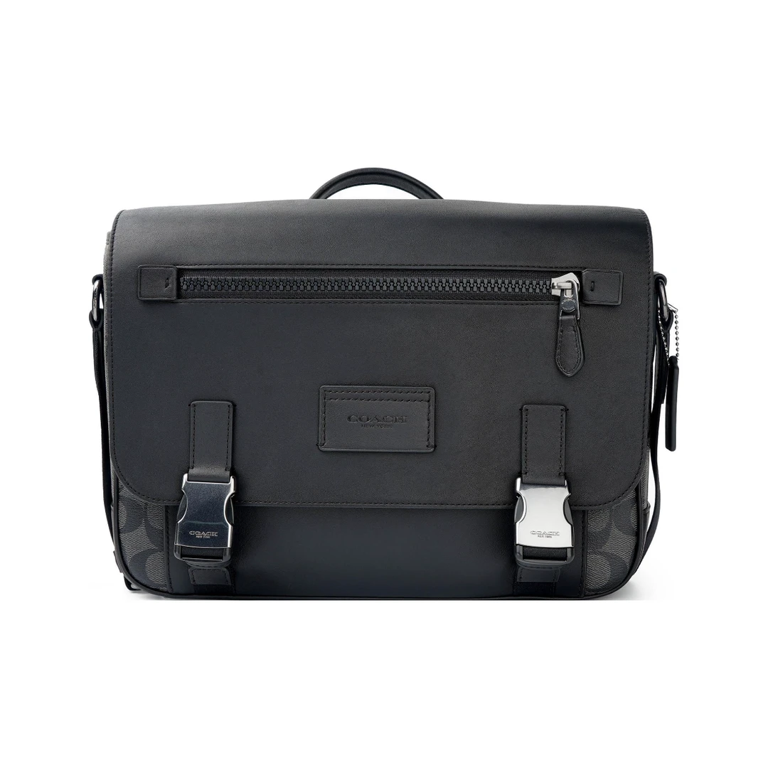 COACH/蔻驰 【清仓】黑色邮差包斜挎包 96256（33x23x11cm）