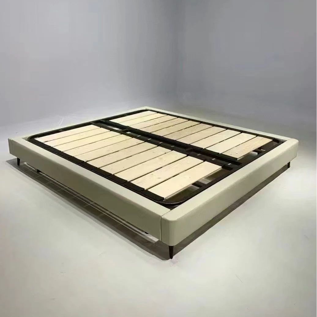 无床头床架排骨架床小户型实木榻榻米简约现代轻奢矮床架子可定制