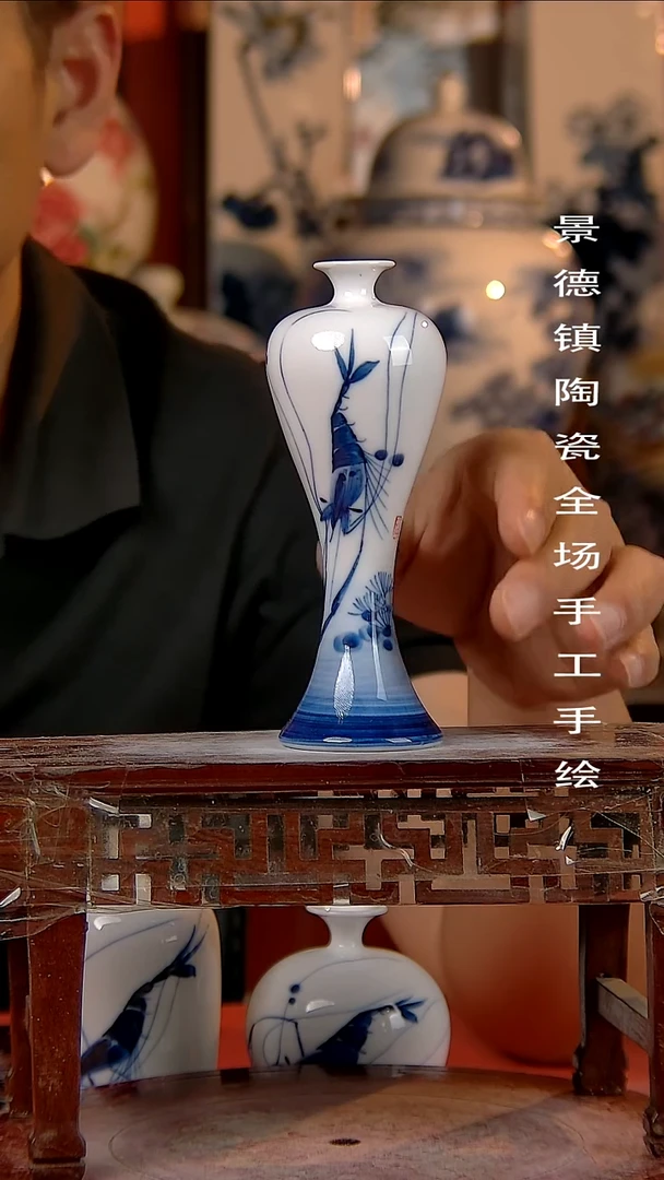 摆件景德镇陶瓷 手工手绘