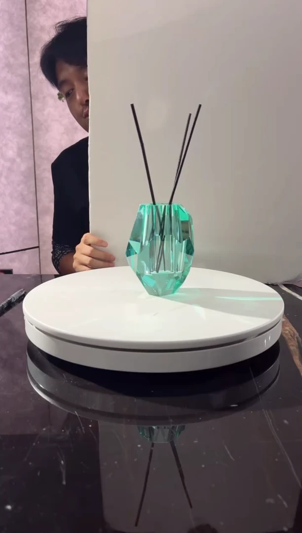 摆件CS0101073水绿色水晶琉璃香薰瓶