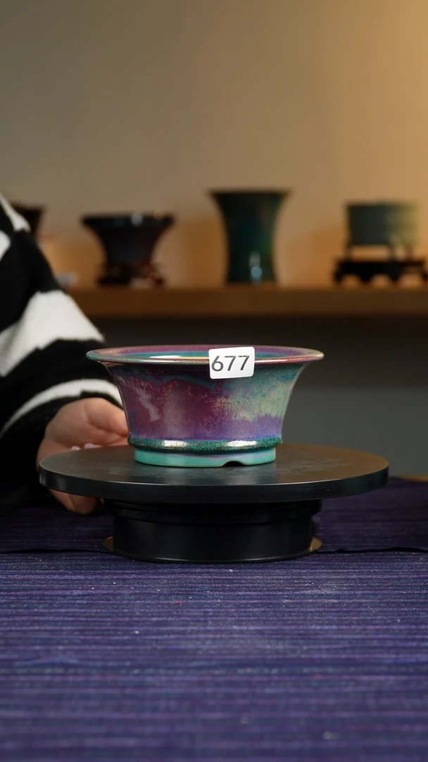 百*677窑变花盆清新