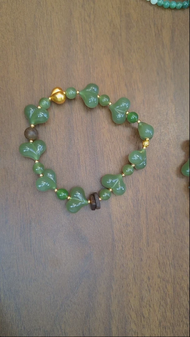 未镶嵌手链和田玉屁桃DIY手链