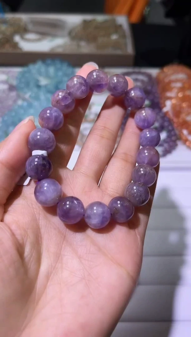 未镶嵌手链水晶J032-12mm极光紫钛单圈-多样性发其一