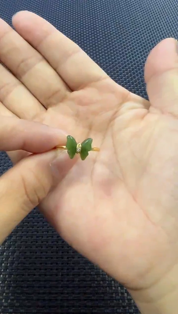 和田玉戒指银S925镶嵌（多样性发一件）