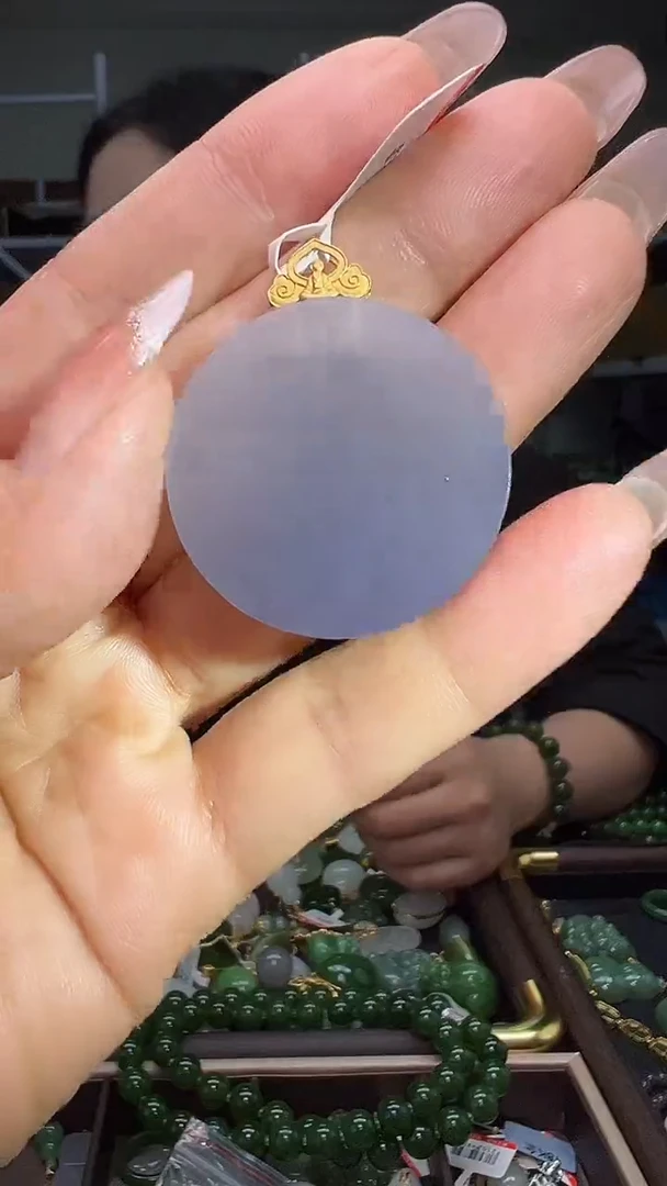 颈饰18K金镶嵌和田玉（多样性发货.发其一）11.23.06