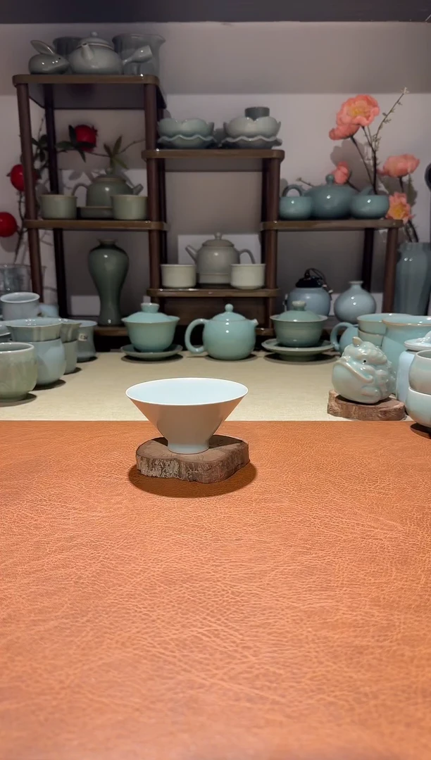杯子瓷032全手薄胎斗笠盏 主人杯品茗杯香炉 仿古釉不开片一级