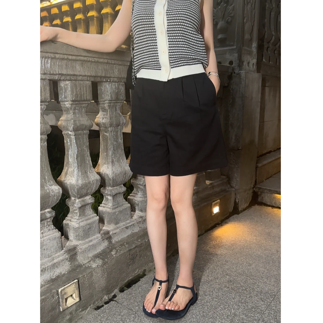 TTa Studio 百搭五分斜纹裤 TTA060418