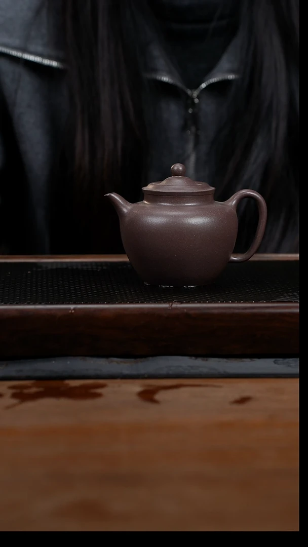 茶壶紫砂280cc黄龙山原矿青灰紫泥秋水4