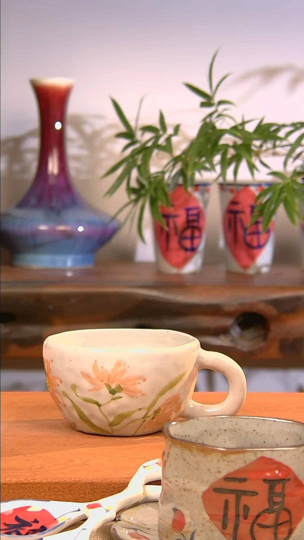 碟景德镇陶瓷手工手绘