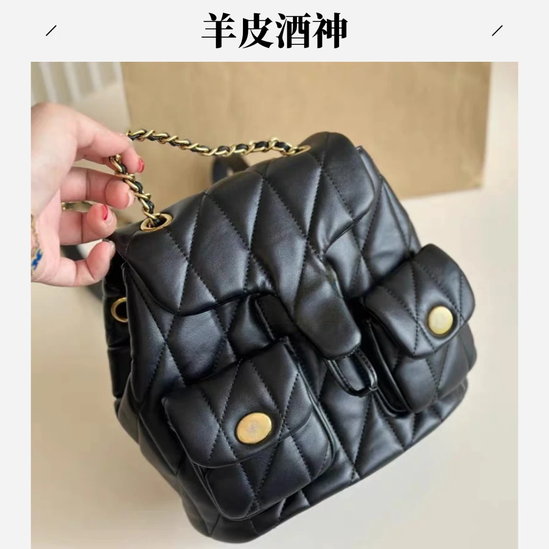 CC-2025新款羊皮酒神  质感简约韩版时尚肩包链条百搭单肩小包