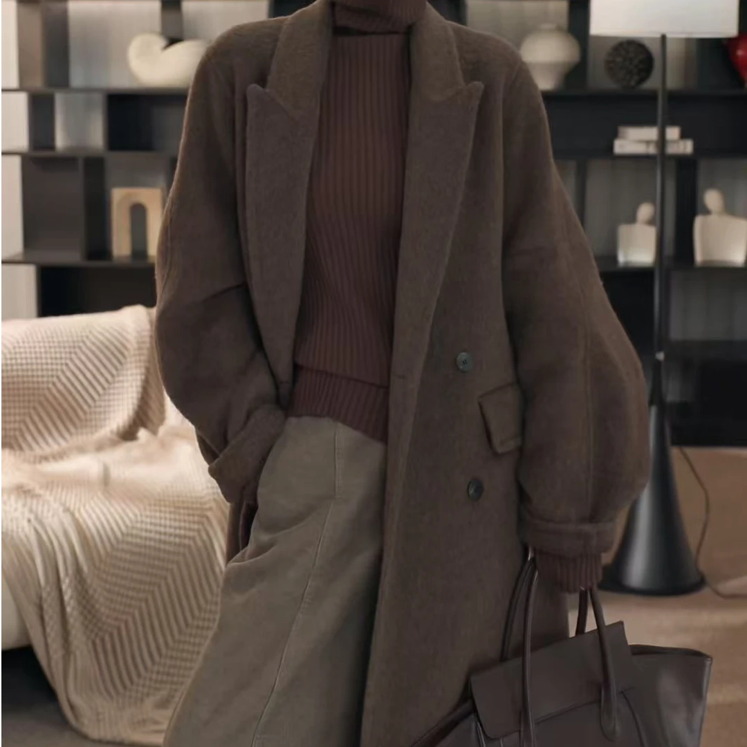 卢尚原创*   韩版翻盖口大衣2655