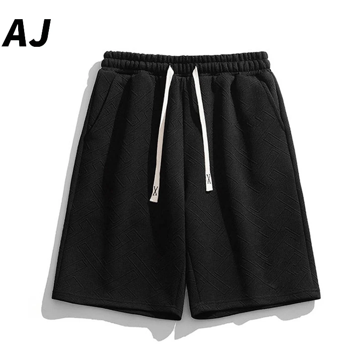 夏季新款韩版青少年运动弹力宽松短裤松紧带五分裤男休闲裤潮