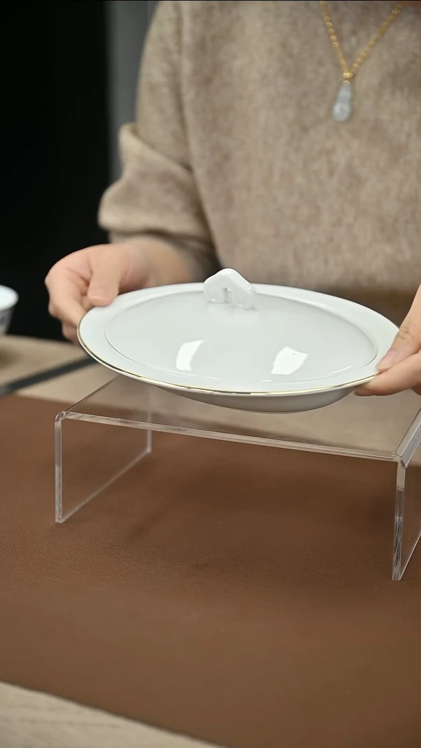 瓷9.5寸金边船盘带盖