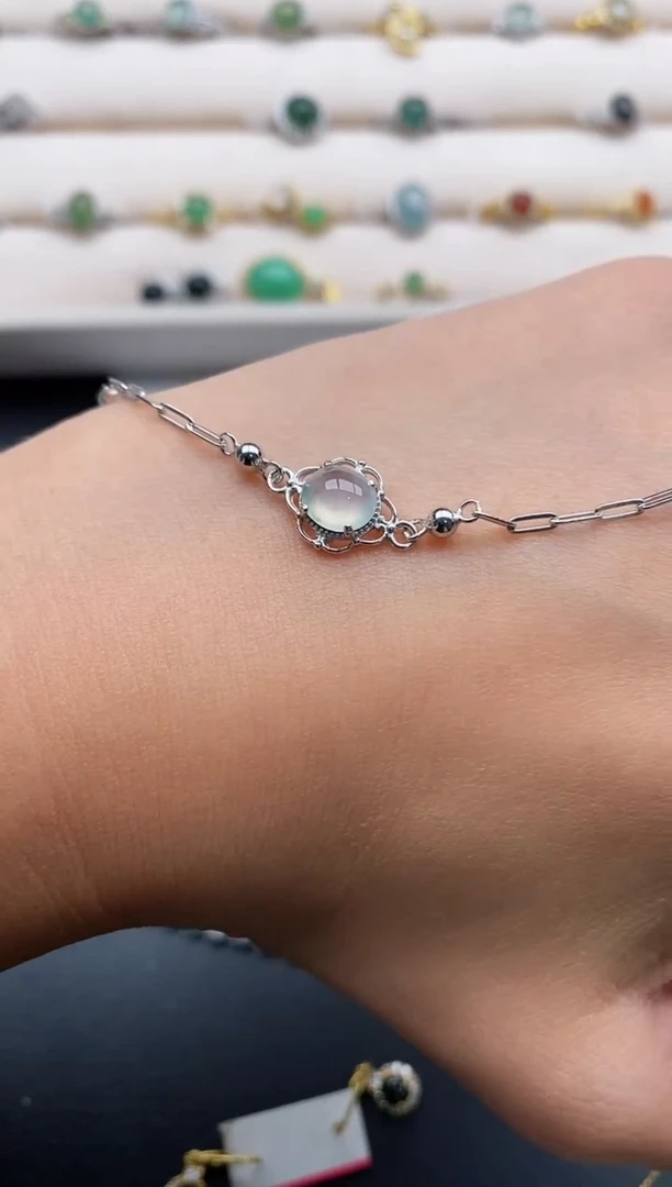 银S925镶嵌戒指翡翠33333333+4