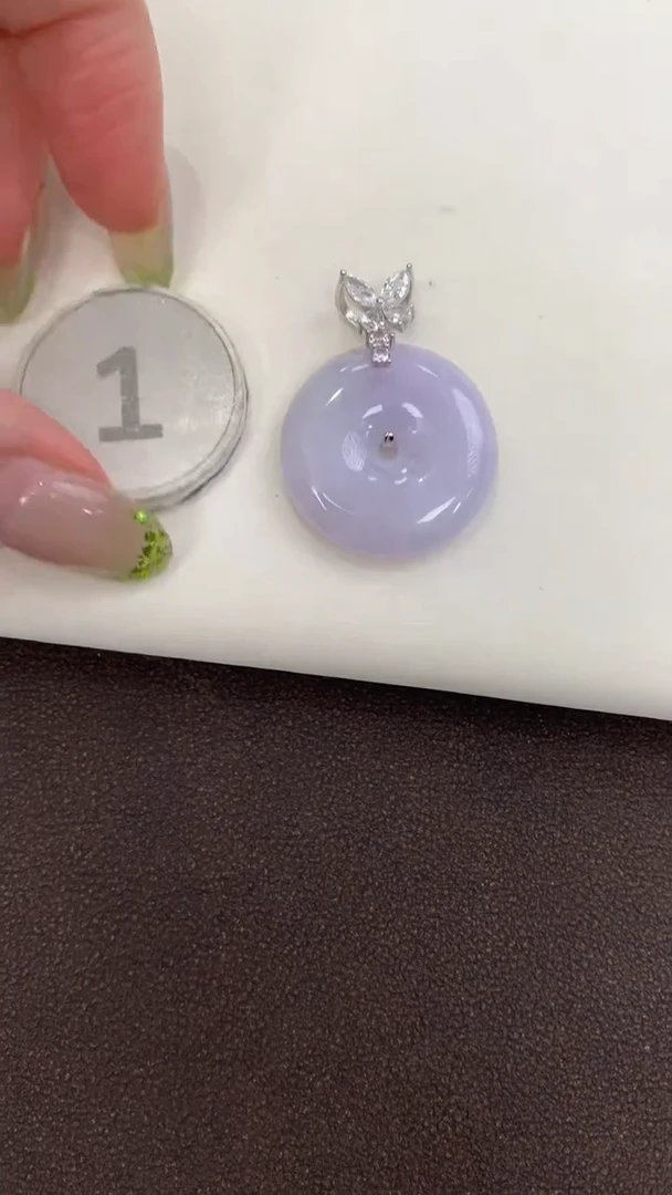 颈饰银S925镶嵌翡翠天然缅甸a货翡翠(多样性发其一