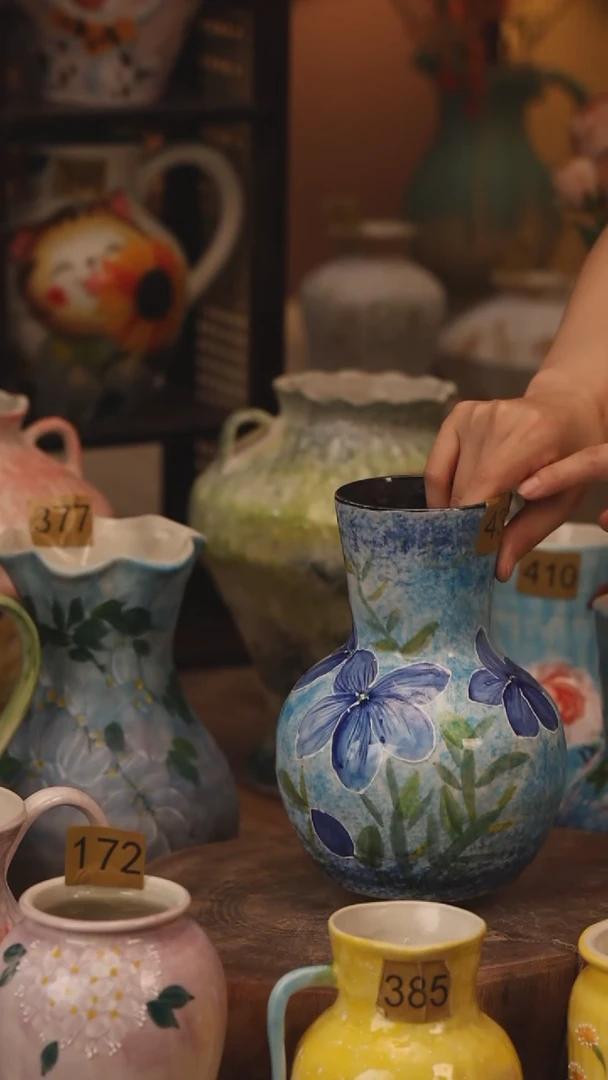 陶瓷431景德镇设计师手作花器摆件侘寂风