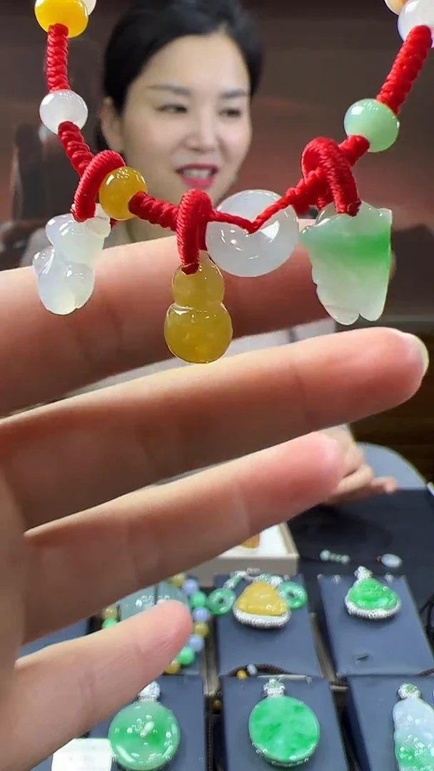 未镶嵌挂件翡翠L****孩儿童脚链