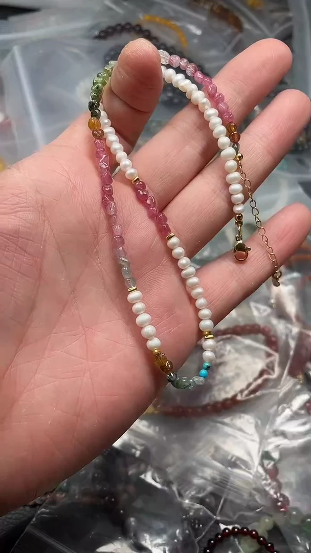 未镶嵌颈饰碧玺多样性发货拍一发一