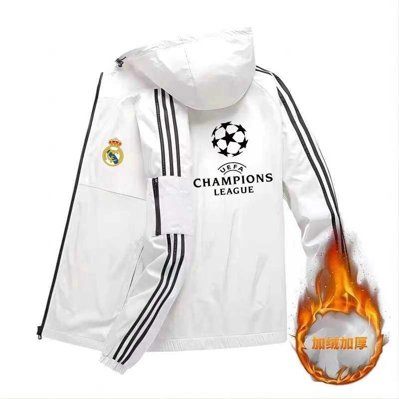 【加绒款】足球运动外套C罗/皇马/米兰球迷百搭情侣保暖夹克户外