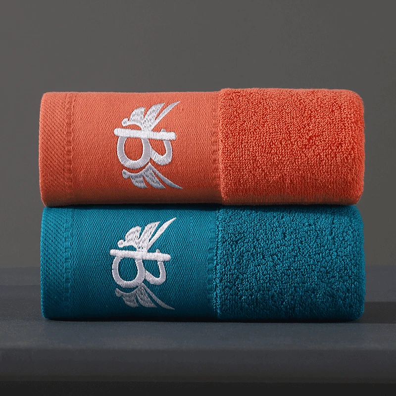 2条装 纯棉毛巾 柔软吸水不掉毛 男女成人大毛巾