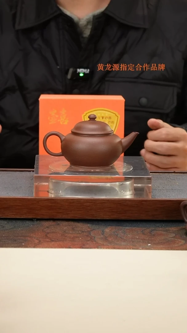 茶壶紫砂 黄龙源 特级紫泥 盔帽水平 140cc 钱币孔