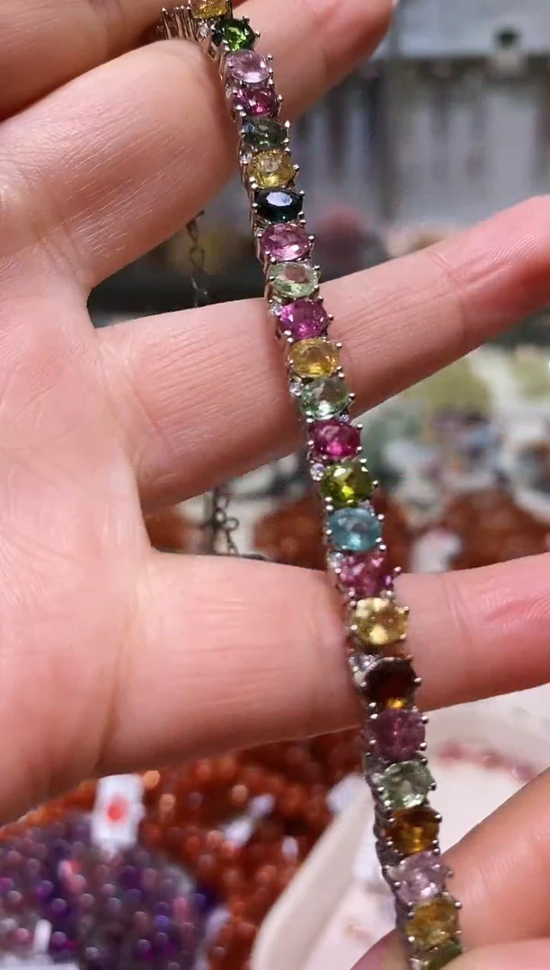 未镶嵌手链碧玺多样性发其一