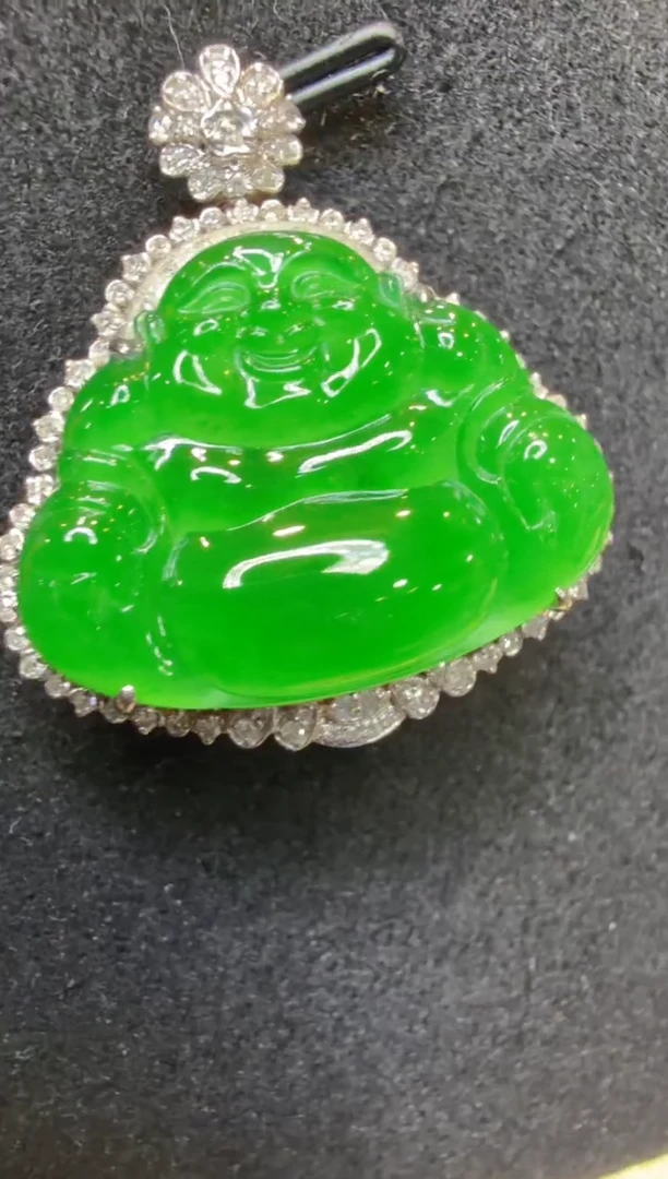 吊坠(不含链)18K金镶嵌翡翠多样性团购发一件