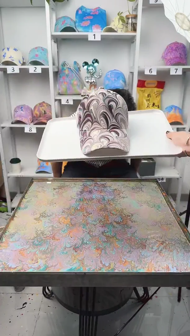 纯棉成人款贝壳纹水拓帽