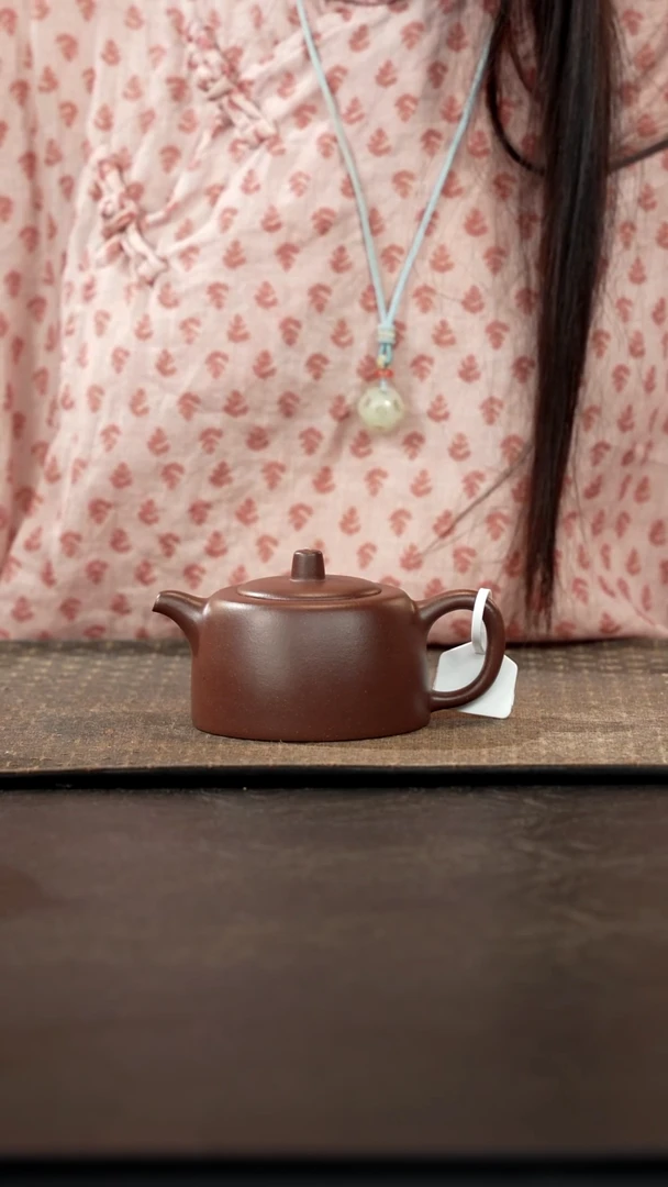 茶壶紫砂老紫泥景舟矮井栏200cc