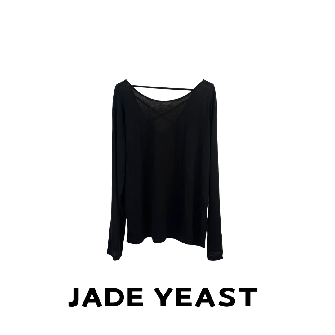 JADE YEAST多巴胺绝美慵懒长袖上衣-6606