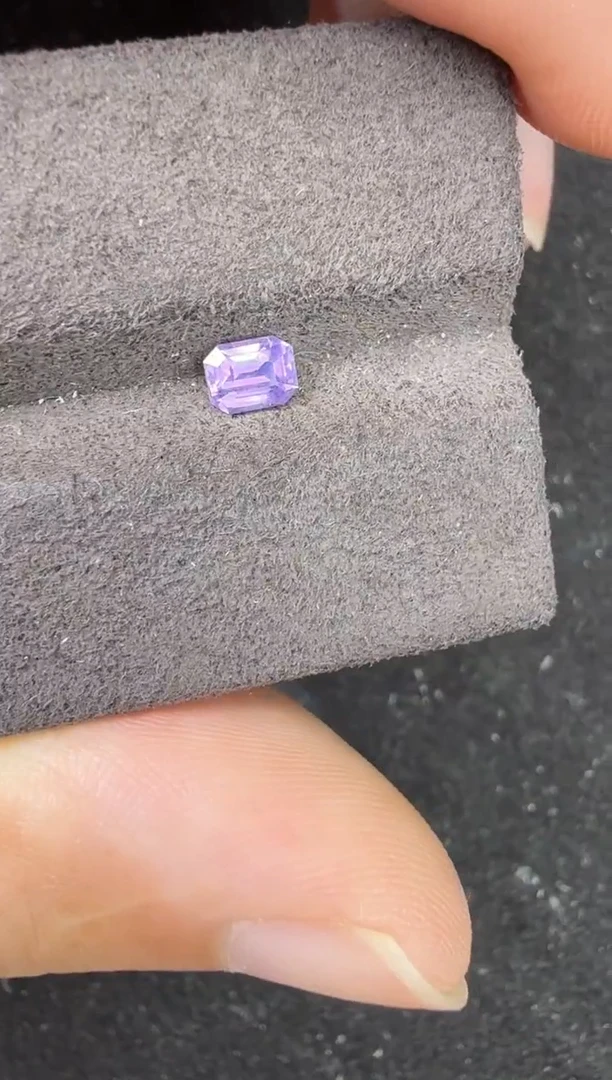 未镶嵌定制定制蓝宝石天然0.45克拉紫色