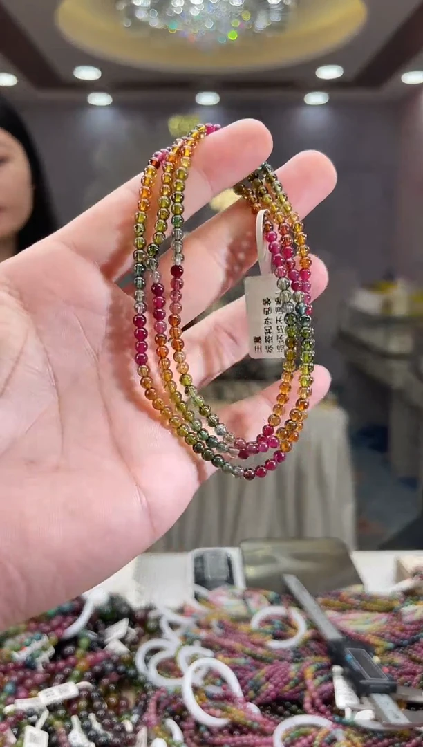 /未镶嵌碧玺3mm+碧玺多圈多样性发货