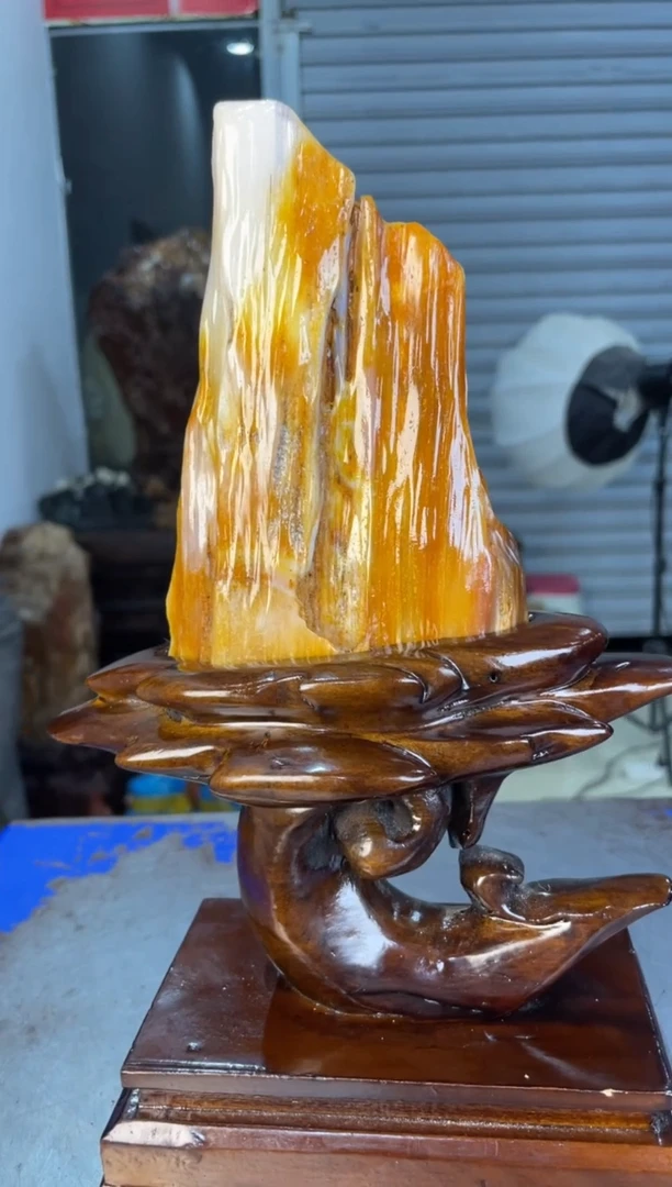 未镶嵌摆件硅化玉28