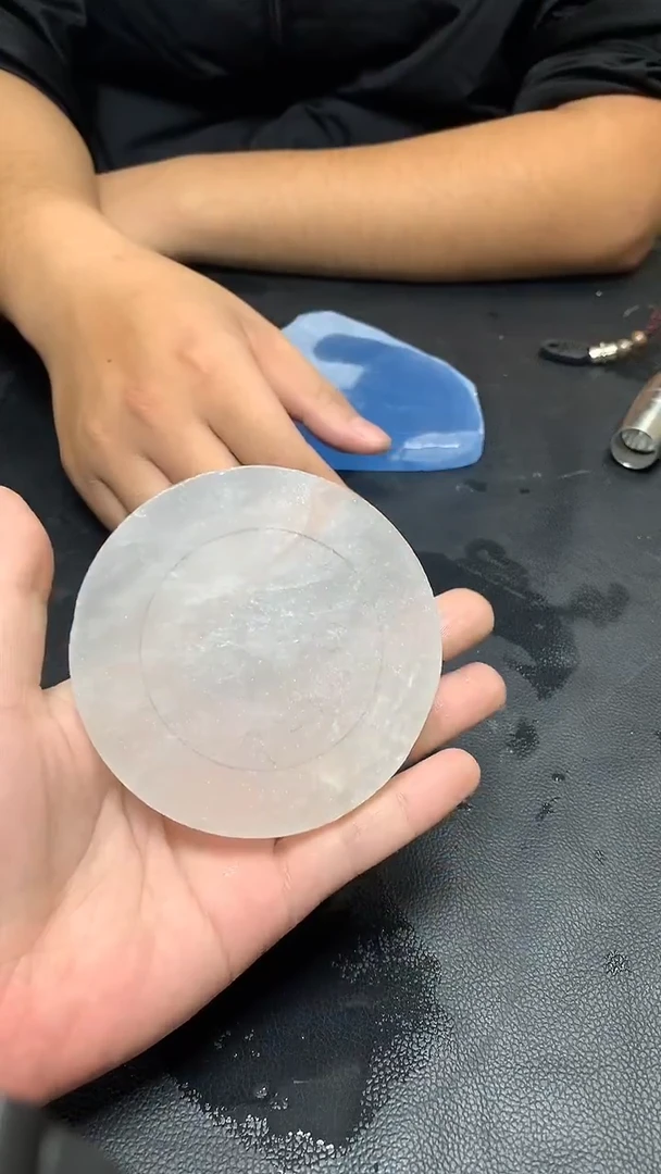 玉冰纯色镯心毛胚