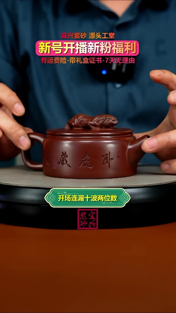 茶壶紫砂山水卧虎藏龙240CC