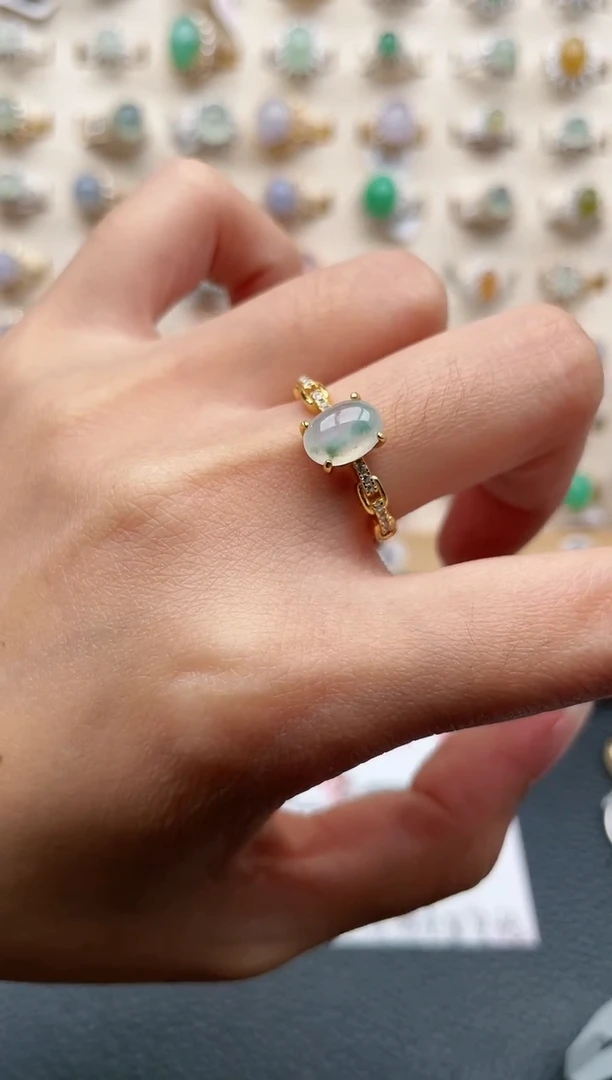 【闪购商品】翡翠戒指银S925镶嵌1111