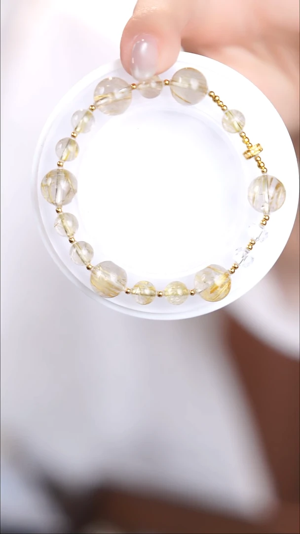 18K金镶嵌手链水晶@！