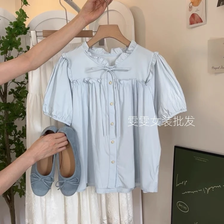 【001-100】现货 w夏季甜美显白显瘦衬衫女集合链接