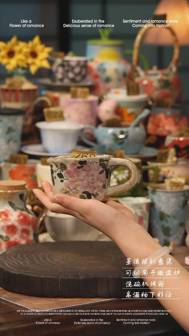 陶瓷268景德镇高温釉下彩手工手绘款式