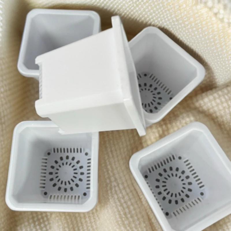 白色10方加厚耐用多肉花盆口10高10