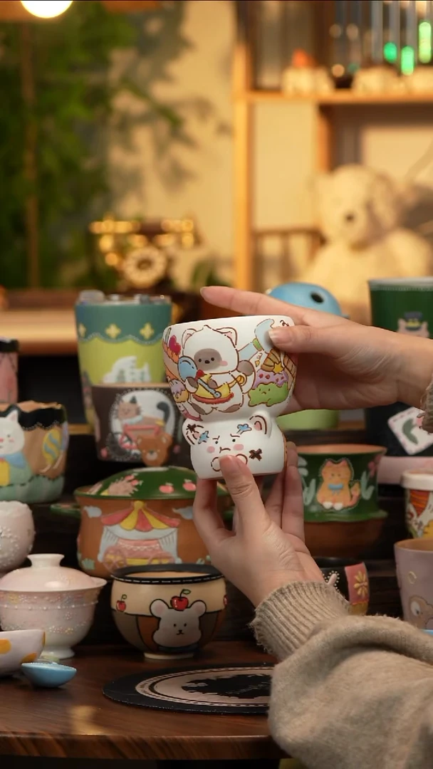 杯子瓷M03景德镇原创手工陶瓷