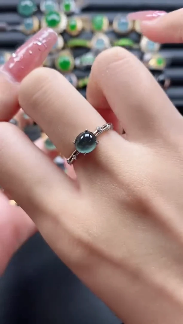 【闪购商品】翡翠戒指银S925镶嵌11111