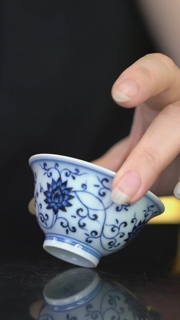 杯陶水溪-缠枝莲小杯