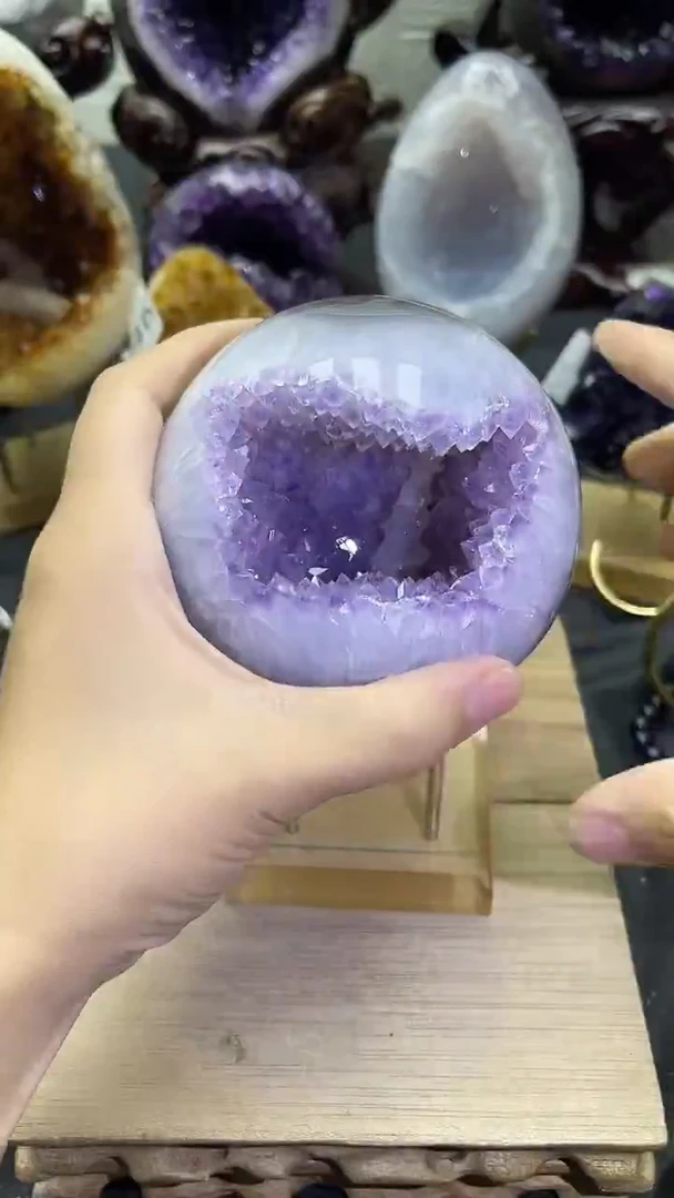 未镶嵌大型摆件（非配饰）紫晶209号开口笑
